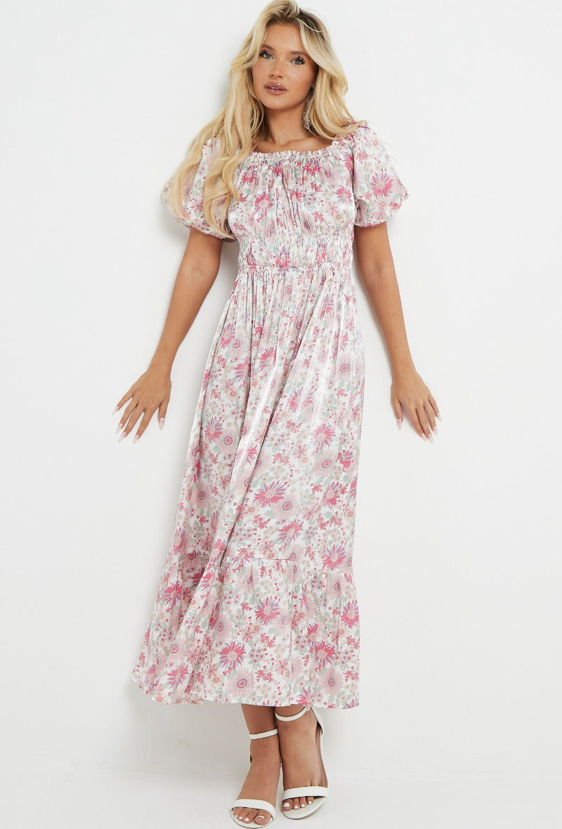 Allyson Floral Dress - Pink