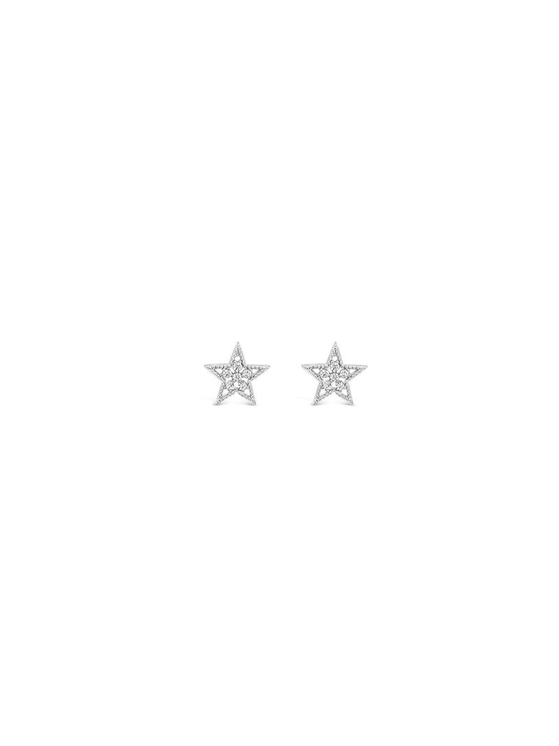 Absolute Cubic Zirconia Crystal Star Stud Earrings E2152