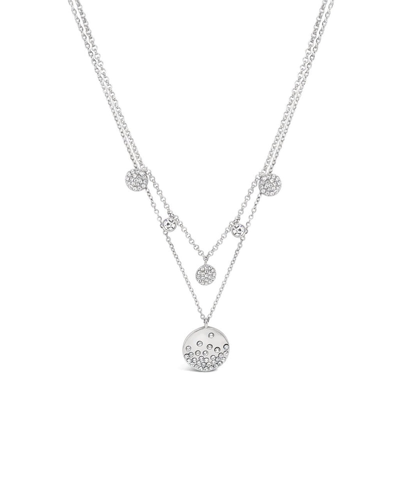 Absolute Diamante Disc Double Strand Necklace