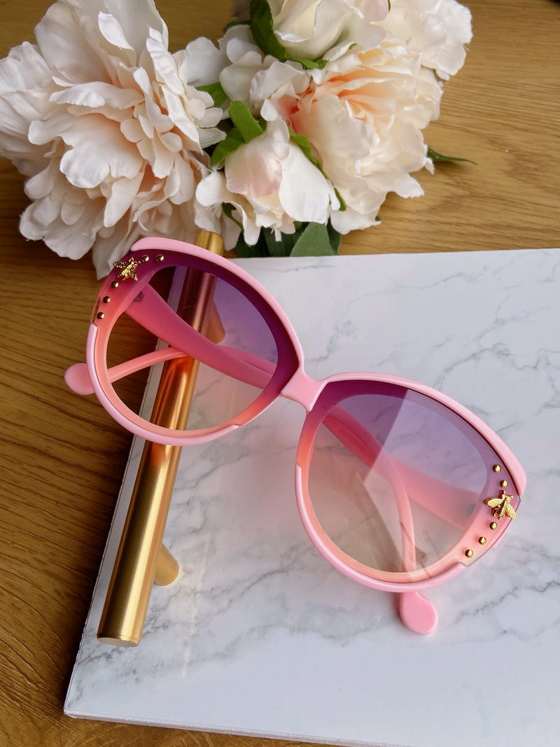Barbie Bee Embellished Shades Sunglasses - Powder Pink