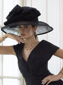 Absolute Black Clover Drop Earrings - Black & Diamante E2409JT