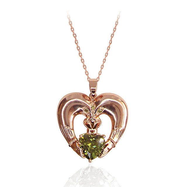 Tipperary Maureen O'Hara Rose Gold Claddagh Pendant