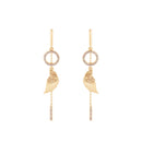 Tipperary Crystal Angel Wings Mini Gold Earrings 167605