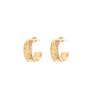 Tipperary Hammered Earrings Gold 167896