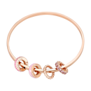 Tipperary Halo Sunset Bangle Rose Gold