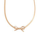 Tipperary Slinky Bow Gold Necklace