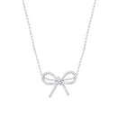 Tipperary Bow - Ball Chain Necklace Silver