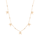 Tipperary Bow - Five Bow Necklace Gold