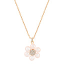 Tipperary Daisy Pink Pearl Pendant Gold 183858