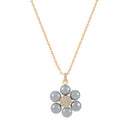 Tipperary Daisy Grey Pearl Pendant Gold 184077