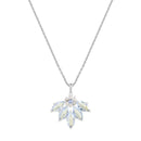 TC Maureen O'Hara Vintage Flower Pendant Sapphire Silver 185326