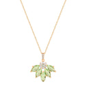 TC Maureen O'Hara Vintage Flower Pendant Peridot Gold 185333