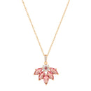 TC Maureen O'Hara Vintage Flower Pendant Ruby Gold 185340