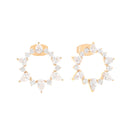 TC Maureen O'Hara Circle Cz Earrings Gold 185418