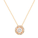 TC Maureen O'Hara Round Cut Cz Pendant Gold 185425