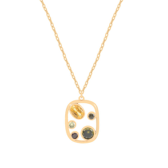 TC Maureen O'Hara Ylw/Green Gold Cz Pendant 185524