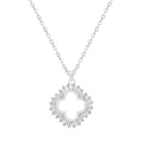 TC Maureen O'Hara CZ Cut out Flower Pendant Silver 185555