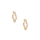 TC Fleur Cz Inset Cutout Gold Earrings 189911