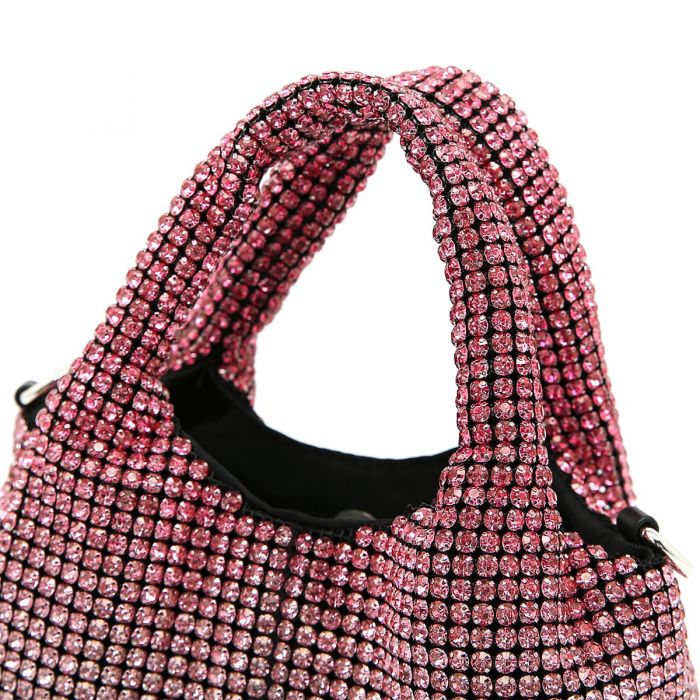 Chrishell Crystal Ombre Pouch Bag - Pink