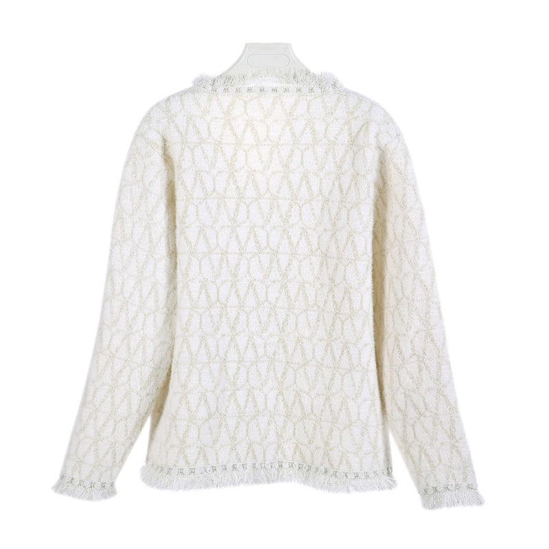 Dua Gold Tweed Knitted Jacket  - Cream