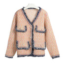 Kendal Fringe & Pearl Knitted Jacket - Sunset Rainbow