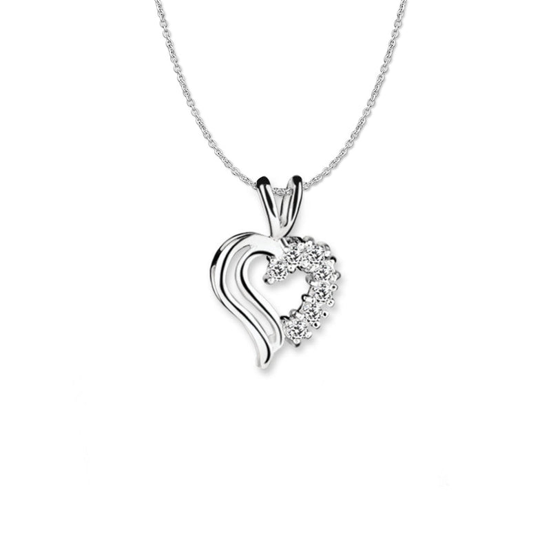 Newbridge Double Heart CZ Pendant JC1805