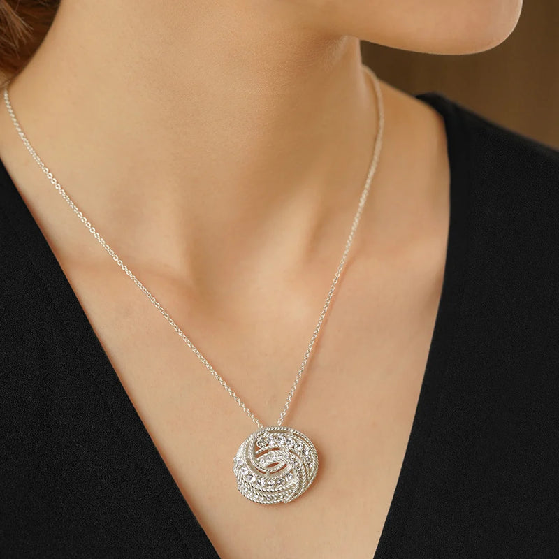 Newbridge Twist Pendant Clear Stones P8821