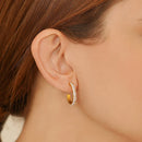 Newbridge Hoop Earrings Golden Stones ER8823