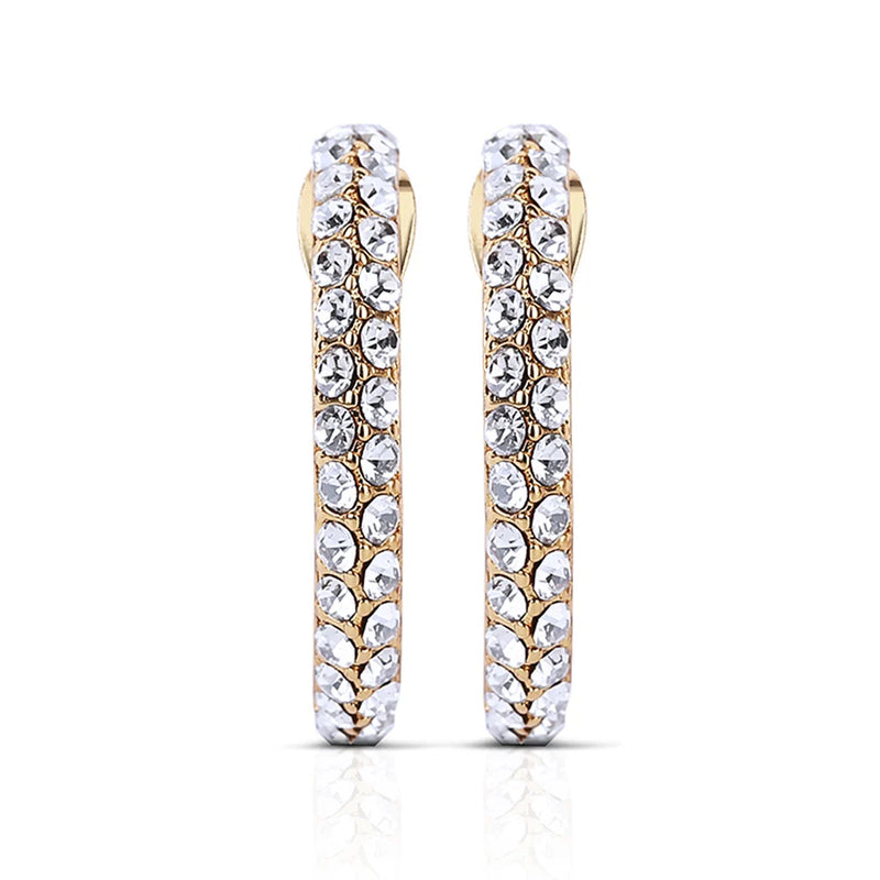 Newbridge Hoop Earrings Golden Stones ER8823