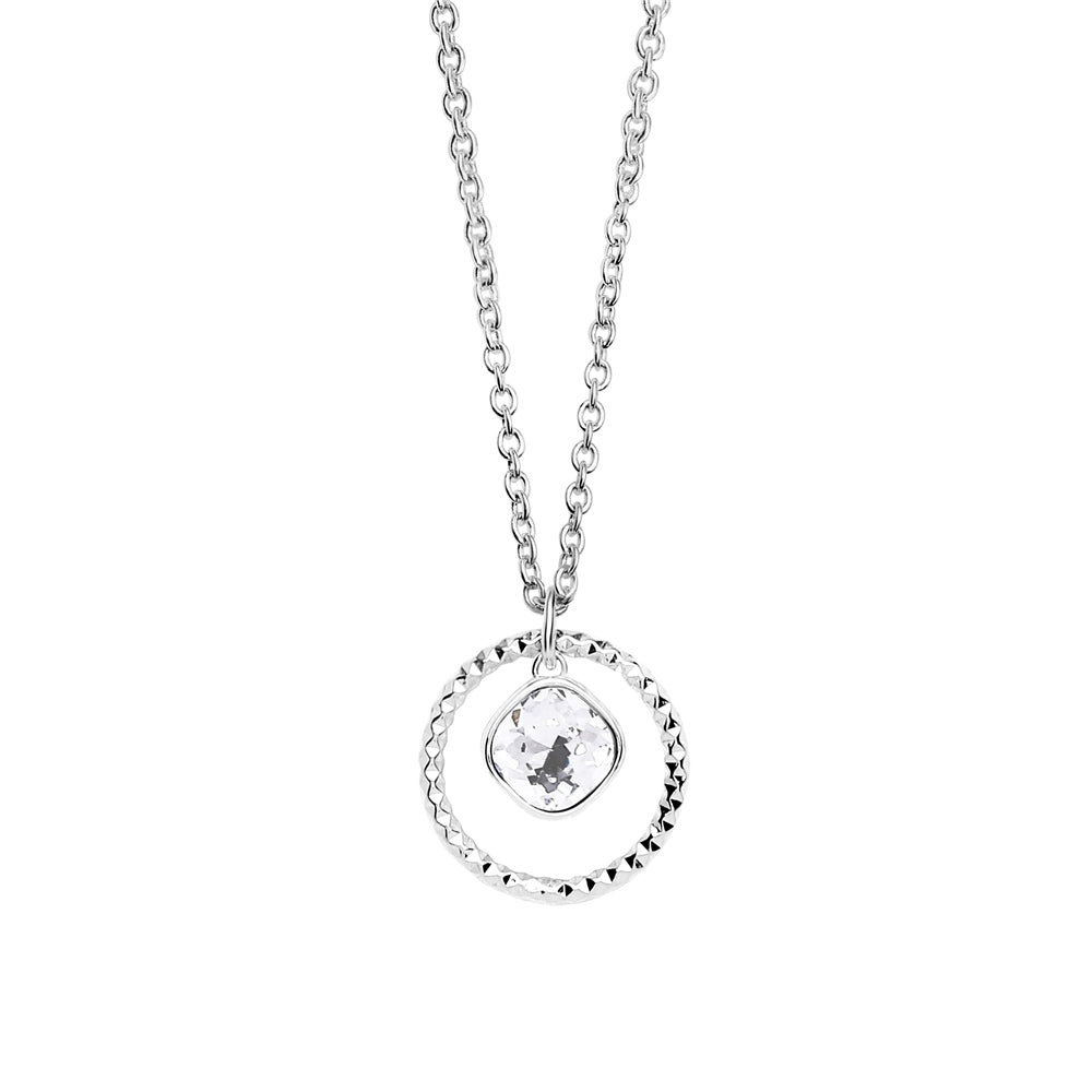 Newbridge Infinity Pendant with Clear Stone P1648