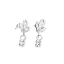 Newbridge Lotus Earrings with Clear Stones ER1841