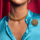 Newbridge Gold Plated Pink & Turquoise Brooch B8957