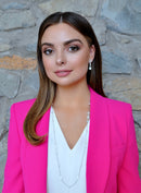 Absolute Flower & Crystal Necklace  -  Silver N2198SL