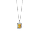 Newbridge Rectangle Light Topaz Pendant NL3417