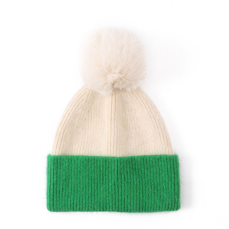 Mel Stripe Pom Hat - Green