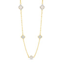 Absolute Clover Crystal Short Necklace - Mother of Pearl N2276gl