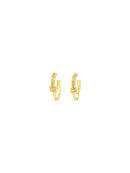 Absolute Crystal & Gold Knotted Hoop Earrings - E2265gl