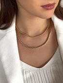 Absolute Double Strand Chain Necklace N2333gl Gold