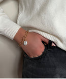 Absolute Double Strand Pearl Bracelet B2339gl Gold