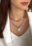 Absolute Double Strand Pearl Necklace N2339gl Gold