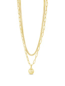 Absolute Double Strand Sphere Necklace N2337gl Gold