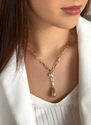 Absolute Drop Pendant Necklace N2359GL Gold