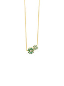 Absolute Emerald Flower Necklace- Gold N2273EM