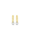 Absolute Oval Drop & Crystal Hoop Earrings E2303GL
