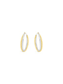 Absolute Silver & Gold Double Hoop Earrings - E2270MX