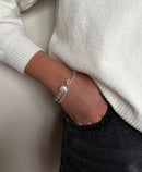 Absolute Chain Pearl Bracelet B2338sl Silver
