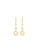 Absolute Champagne Bead & Pearl Drop Earrings - Gold E2288CH