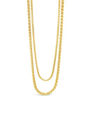 Absolute Double Strand Chain Necklace N2333gl Gold