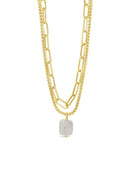 Absolute Double Strand Pearl Necklace N2339gl Gold