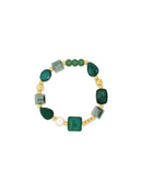 Absolute Green Bead & Pearl Bracelet B2289EM